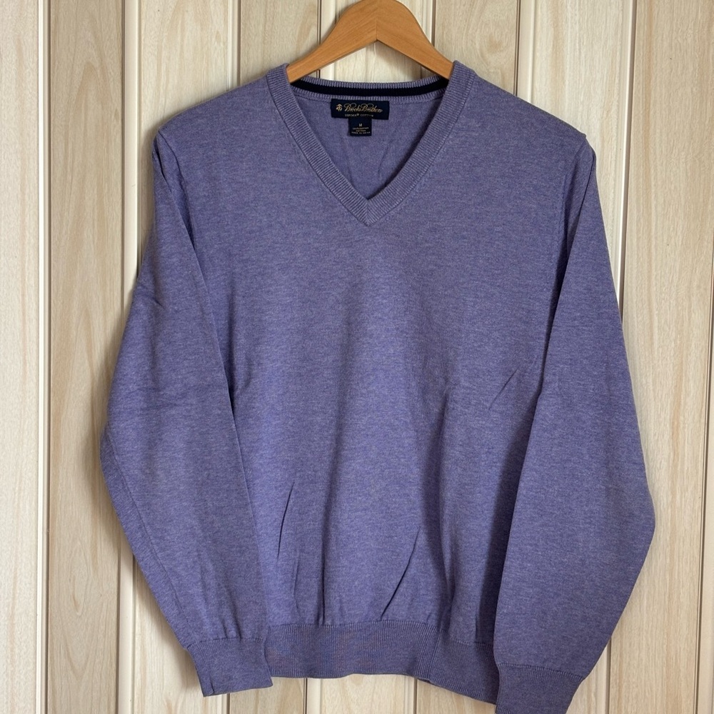 Brooks Brothers Lavender V-Neck Sweater